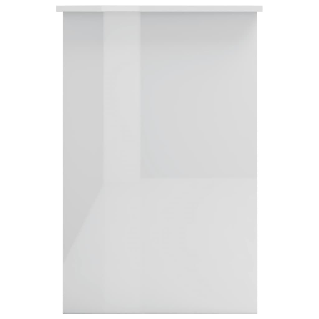 Desk High Gloss White 100x50x76 cm Chipboard
